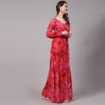 Aayu Print Georgette Maxi Dress